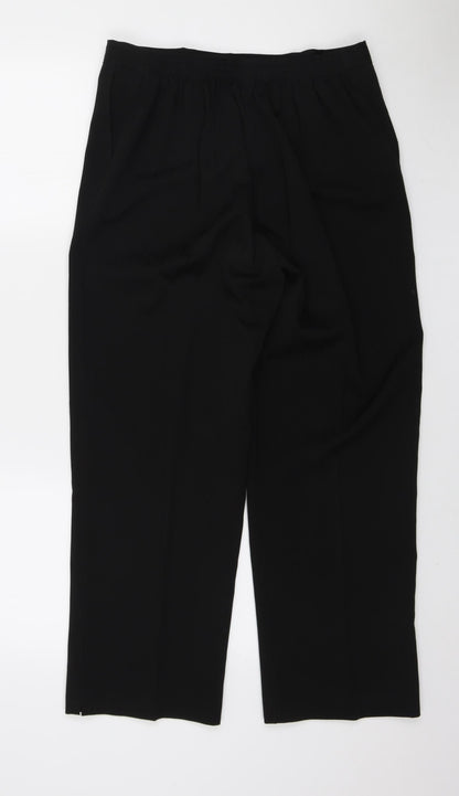 Womens UK Size 18 Preworn Regular Fit  Black Trousers