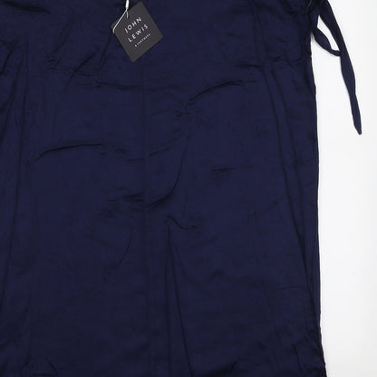 John Lewis Womens Blue Viscose Tank Dress Size S V-Neck Pullover - Bikini Cover Up