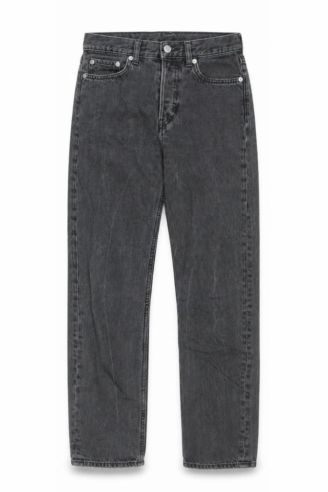 Mens UK Size 27 in Weekday Regular Fit Straight Black Jeans