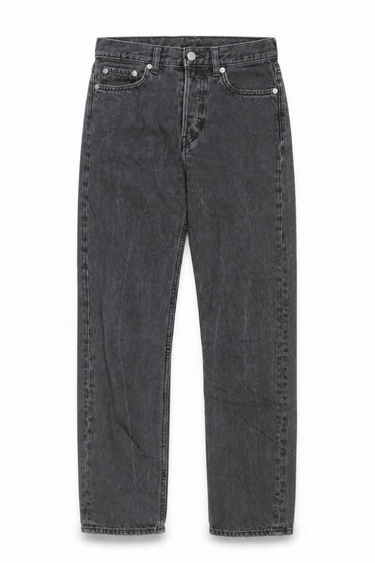 Mens UK Size 27 in Weekday Regular Fit Straight Black Jeans