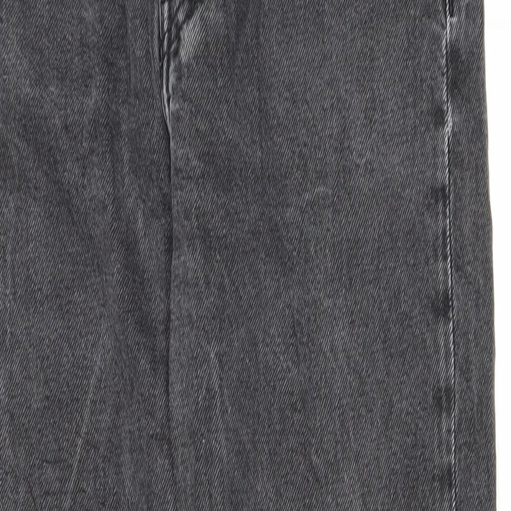 Weekday Mens Black Cotton Straight Jeans Size 27 in L27 in Regular Button