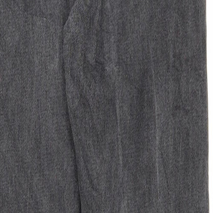 Weekday Mens Black Cotton Straight Jeans Size 27 in L27 in Regular Button