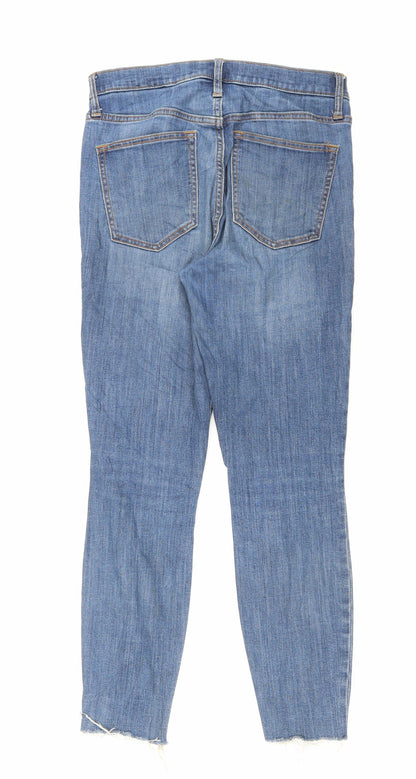 Gap Womens Blue Cotton Skinny Jeans Size 32 in L26 in Regular Zip