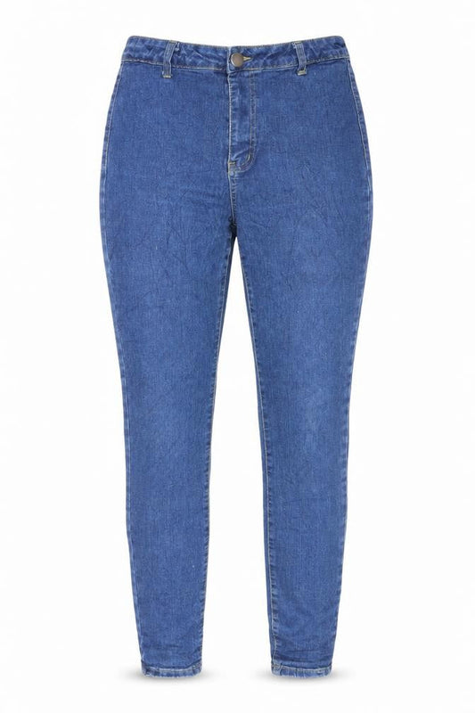 Womens UK Size 12 Boohoo Regular Fit Skinny Blue Jeans