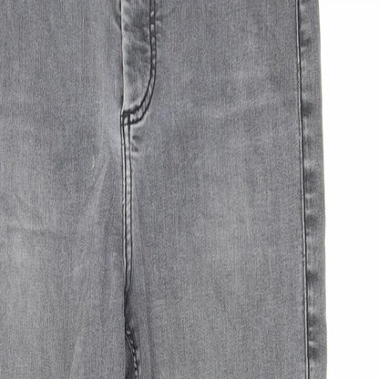Topshop Womens Grey Cotton Skinny Jeans Size 26 in L25 in Regular Zip