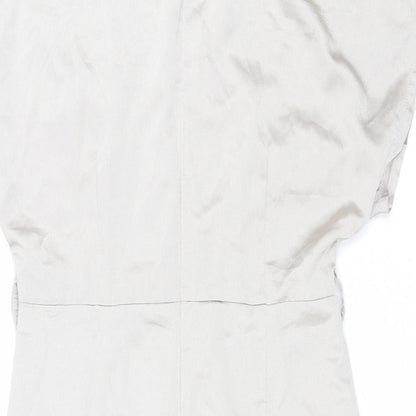 Nasty Gal Womens Grey Polyester Mini Size 6 V-Neck Zip