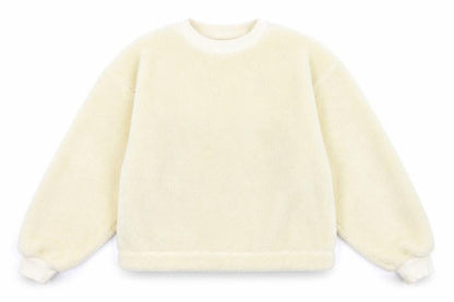 Topshop Womens Ivory Polyester Pullover Sweatshirt Size 8 Pullover
