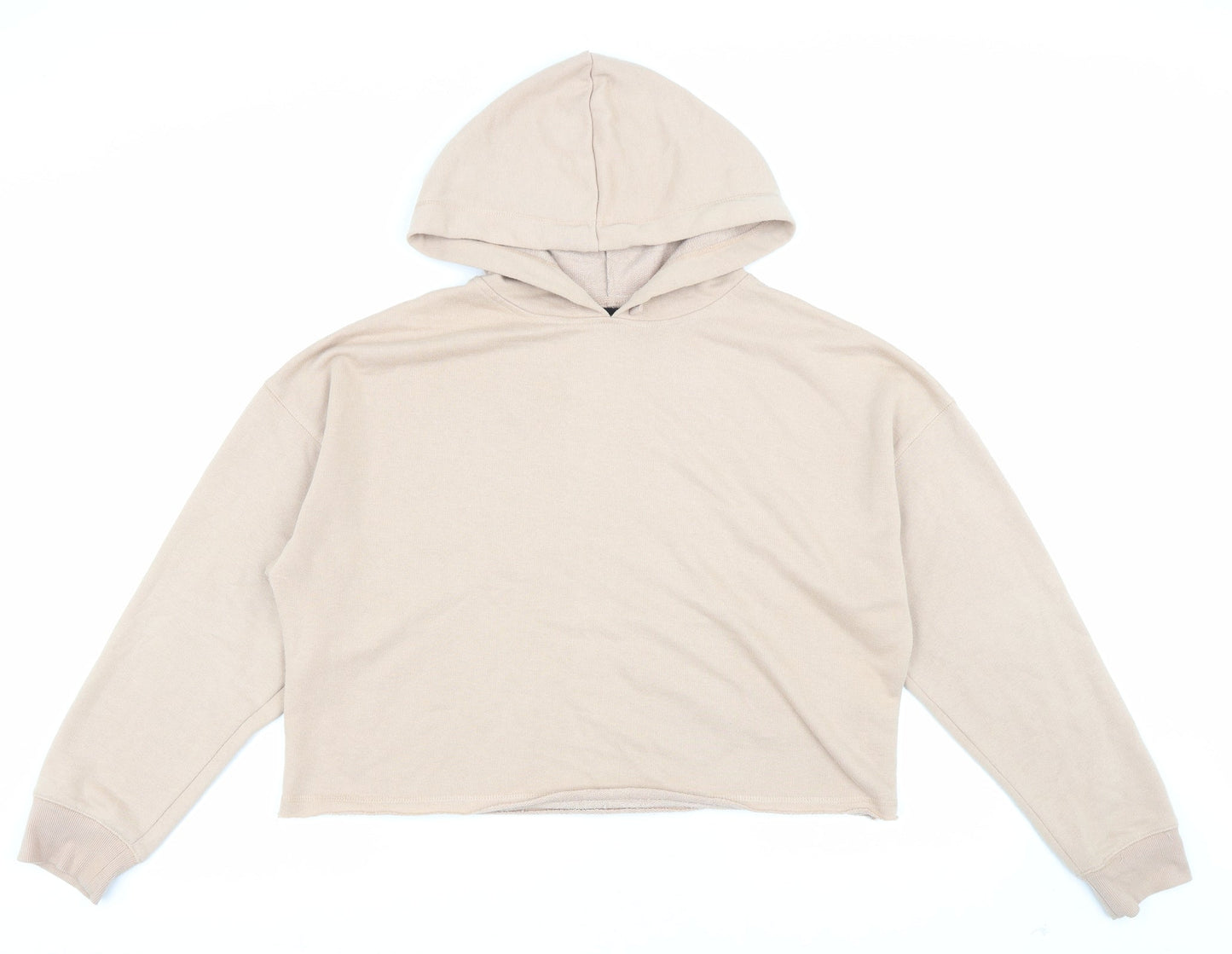 New Look Womens Beige Cotton Pullover Hoodie Size 14 Pullover
