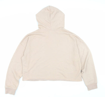 New Look Womens Beige Cotton Pullover Hoodie Size 14 Pullover