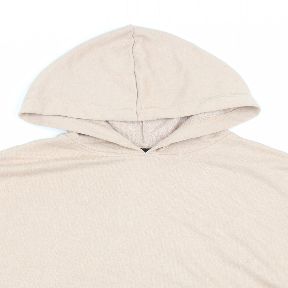 New Look Womens Beige Cotton Pullover Hoodie Size 14 Pullover