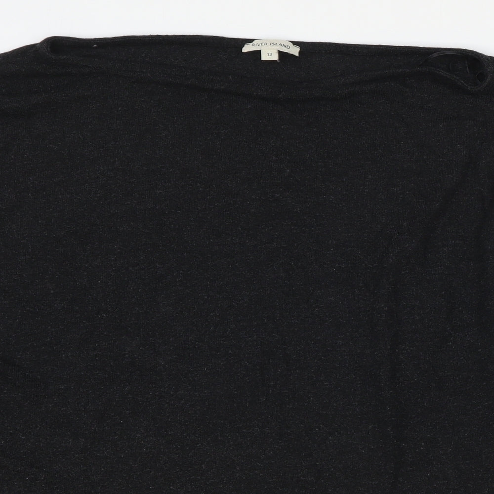 Womens UK Size 12 River Island Grey Pullover Jumper