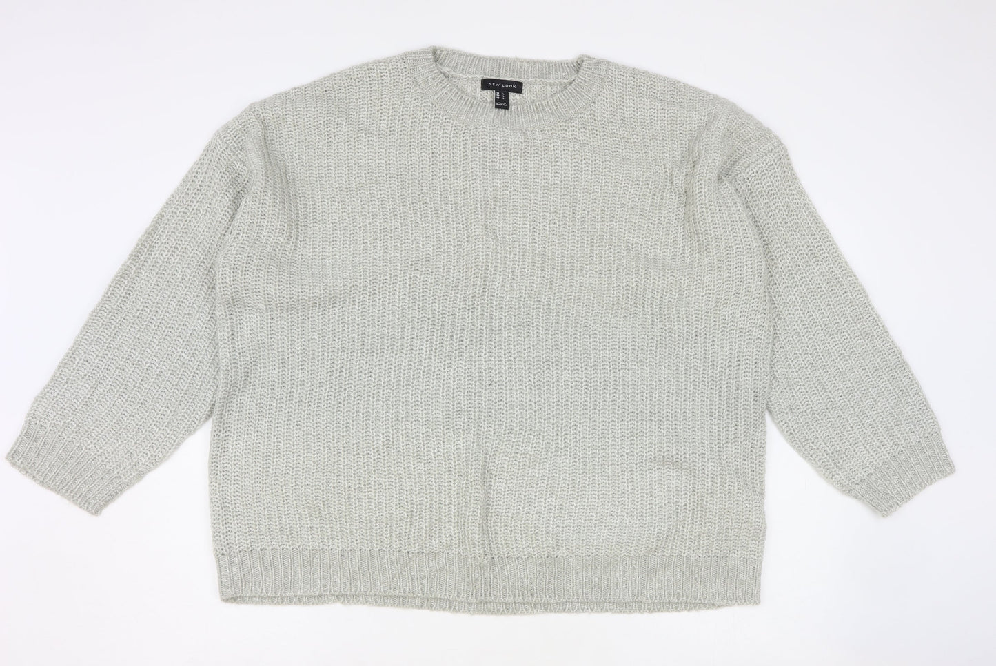 Womens UK Size L New Look Grey Pullover Jumper