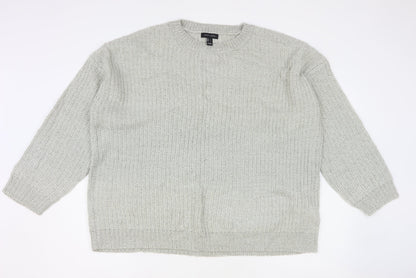 Womens UK Size L New Look Grey Pullover Jumper