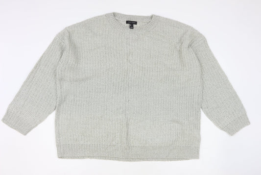 Womens UK Size L New Look Grey Pullover Jumper
