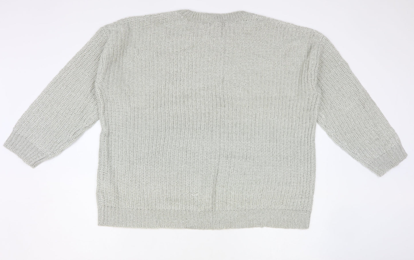 Womens UK Size L New Look Grey Pullover Jumper