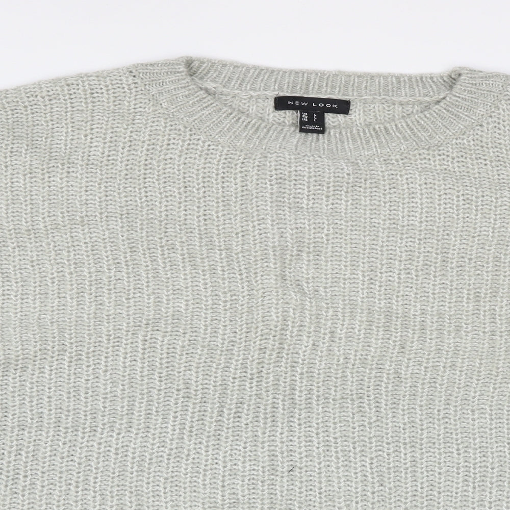 Womens UK Size L New Look Grey Pullover Jumper