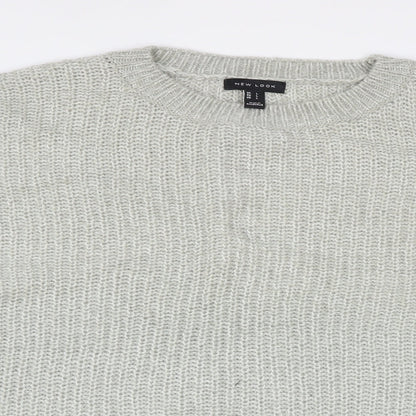 Womens UK Size L New Look Grey Pullover Jumper
