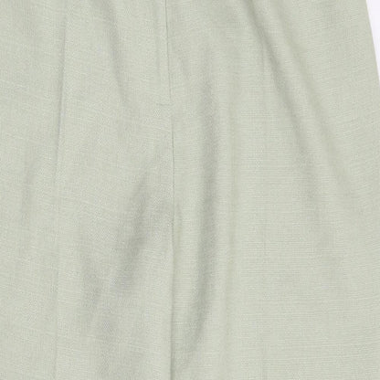 Classics Womens Green Polyester Trousers Size 16 L29 in Regular Zip