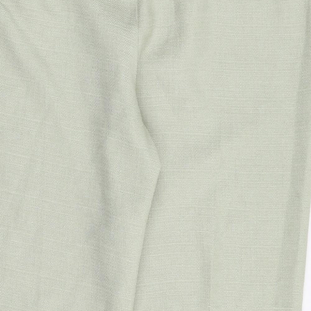 Classics Womens Green Polyester Trousers Size 16 L29 in Regular Zip