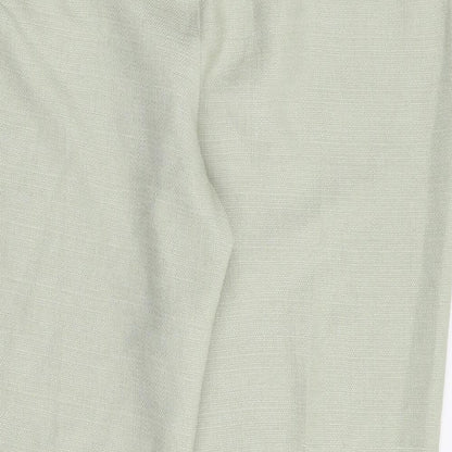 Classics Womens Green Polyester Trousers Size 16 L29 in Regular Zip