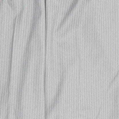 Bonmarché Womens Grey Striped Polyester Trousers Size 22 L27 in Regular