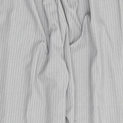 Bonmarché Womens Grey Striped Polyester Trousers Size 22 L27 in Regular