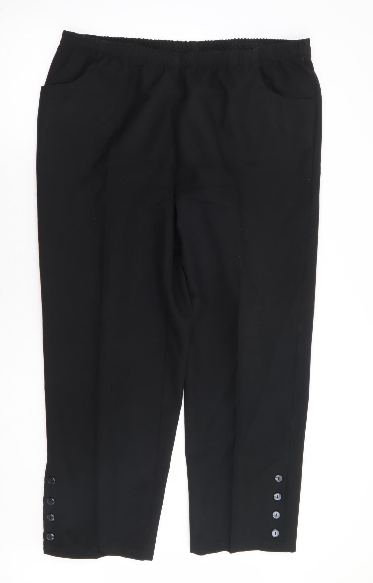 Womens UK Size 38 in Preworn Regular Fit  Black Trousers