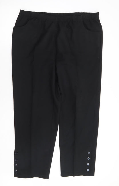 Womens UK Size 38 in Preworn Regular Fit  Black Trousers