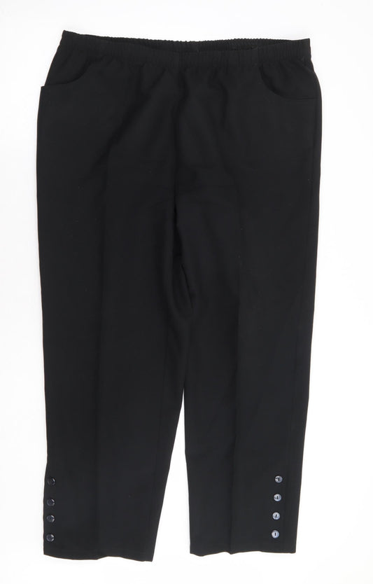 Womens UK Size 38 in Preworn Regular Fit  Black Trousers