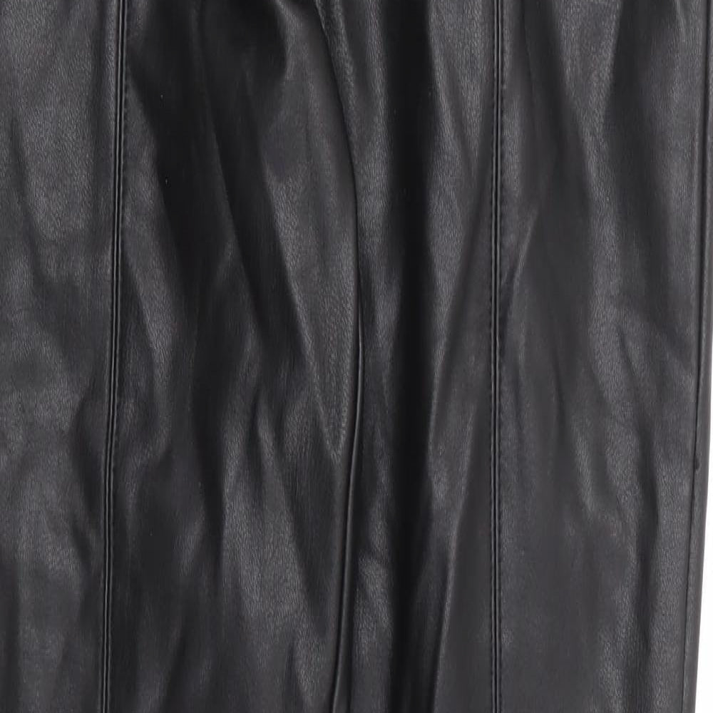 Womens UK Size 8 Topshop Regular Fit  Black Trousers