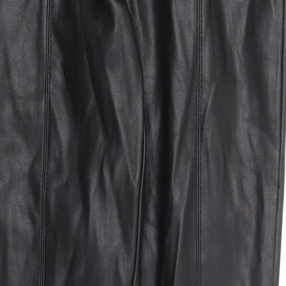 Womens UK Size 8 Topshop Regular Fit  Black Trousers