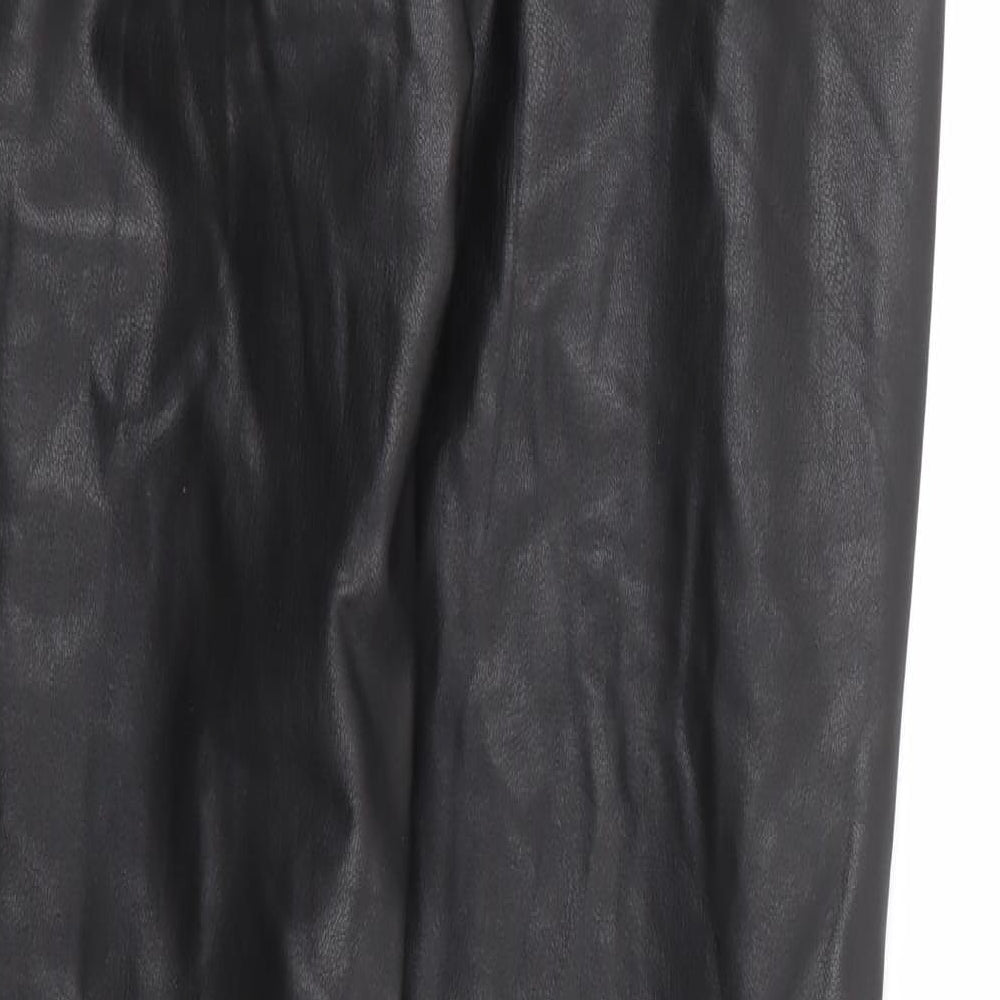 Womens UK Size 8 Topshop Regular Fit  Black Trousers