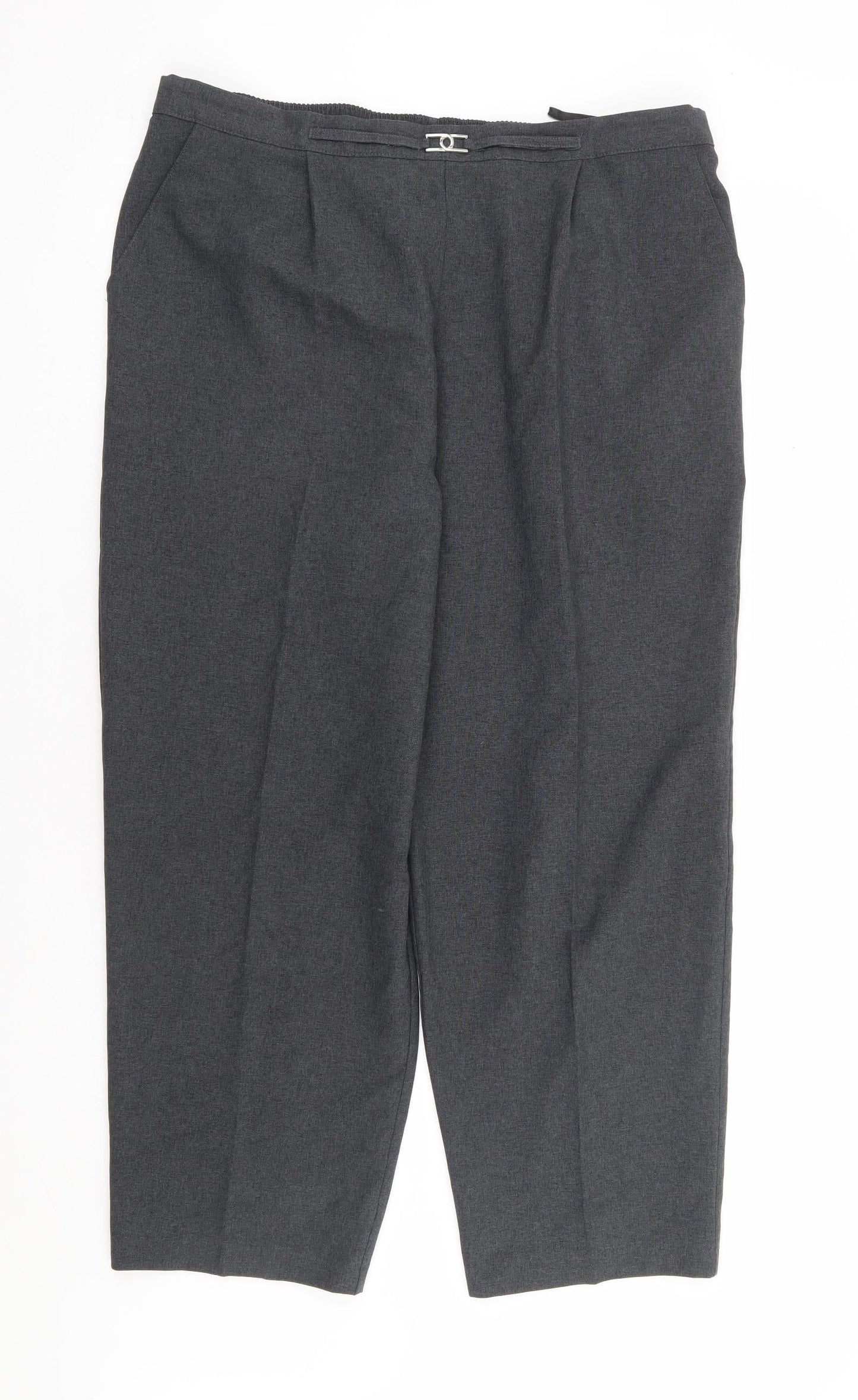 Womens UK Size 20 Mia Moda Regular Fit  Grey Trousers