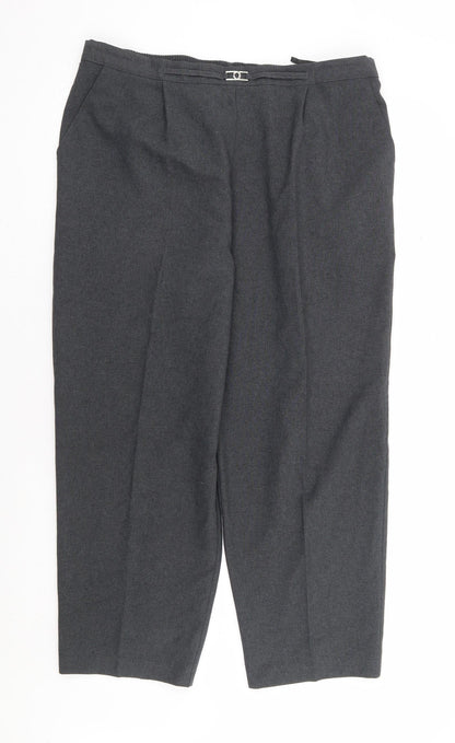 Womens UK Size 20 Mia Moda Regular Fit  Grey Trousers