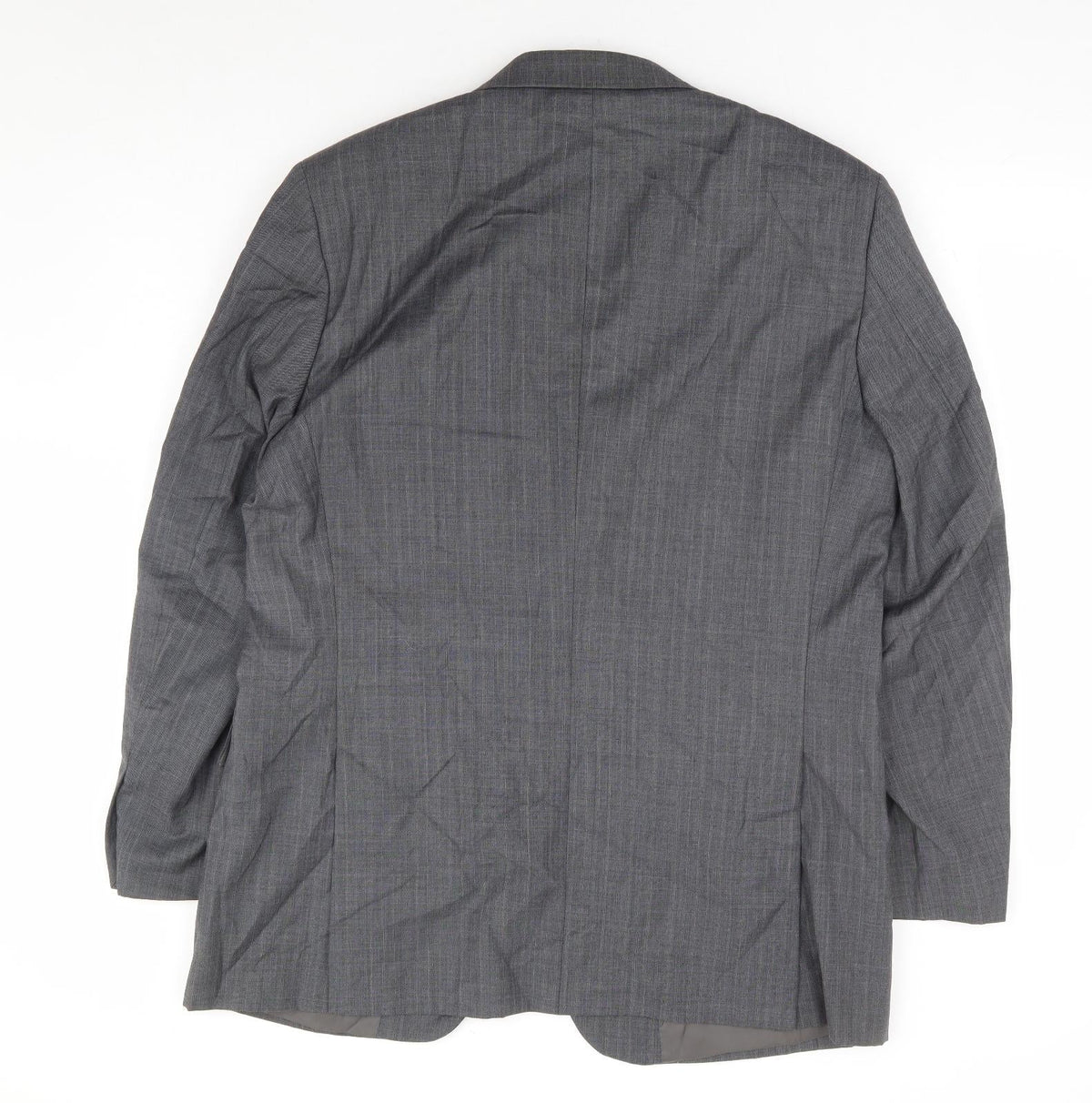 Brook Tavener Mens Grey Polyester Jacket Suit Jacket Size 40