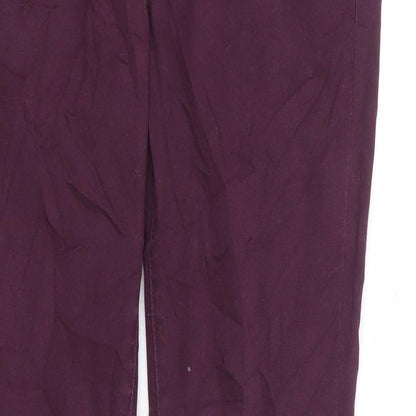 Warehouse Womens Purple Cotton Skinny Jeans Size 12 L29 in Regular Zip