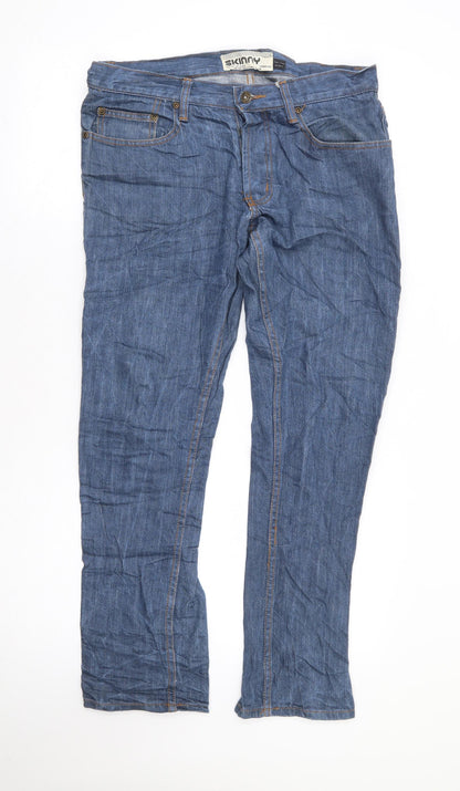Mens UK Size 32 in Topman Regular Fit Skinny Blue Jeans