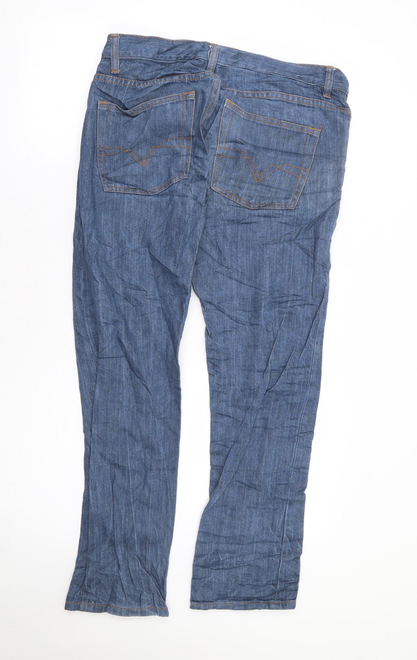 Mens UK Size 32 in Topman Regular Fit Skinny Blue Jeans