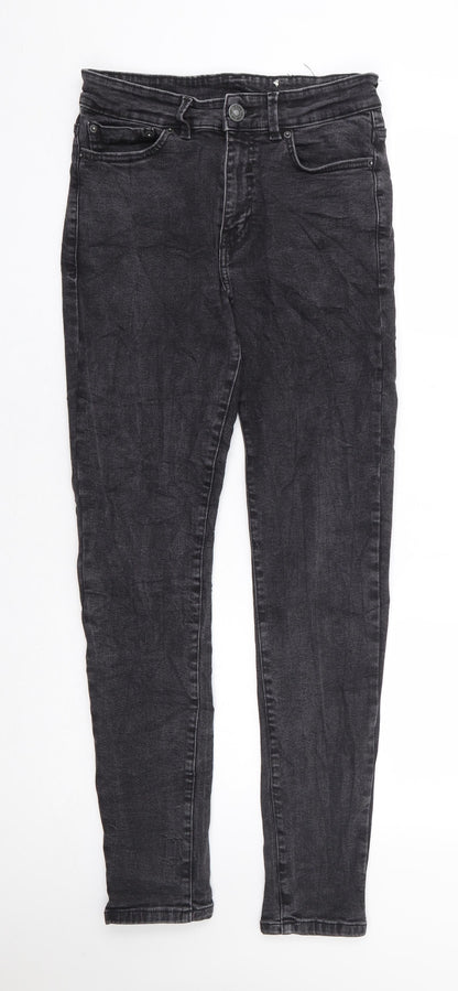 New Look Mens Black Cotton Skinny Jeans Size 30 in L31 in Regular Zip