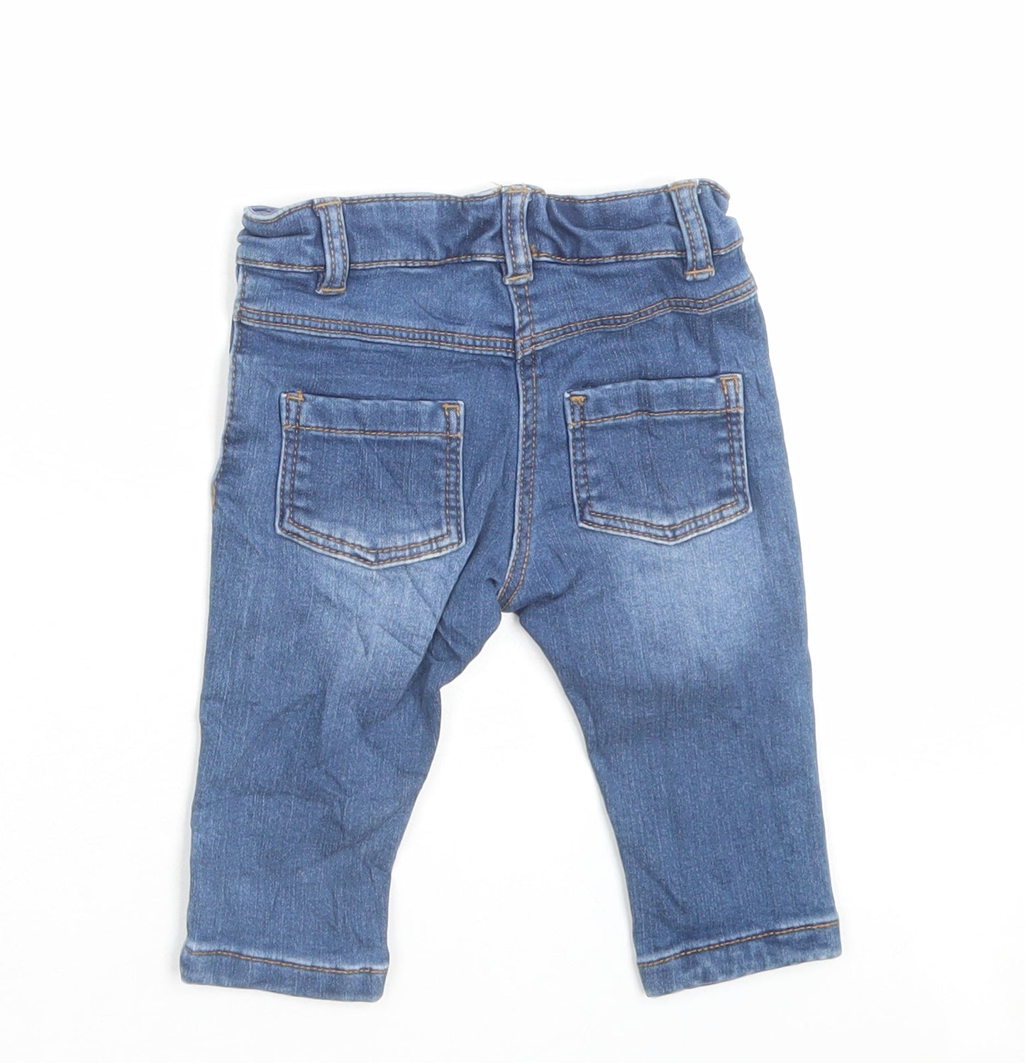 Marks and Spencer Girls Blue Coir Capri Jeans Size 3-6 Months Pullover