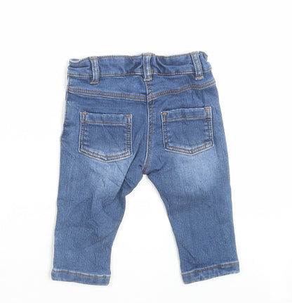 Marks and Spencer Girls Blue Coir Capri Jeans Size 3-6 Months Pullover