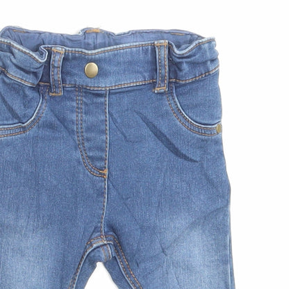Marks and Spencer Girls Blue Coir Capri Jeans Size 3-6 Months Pullover