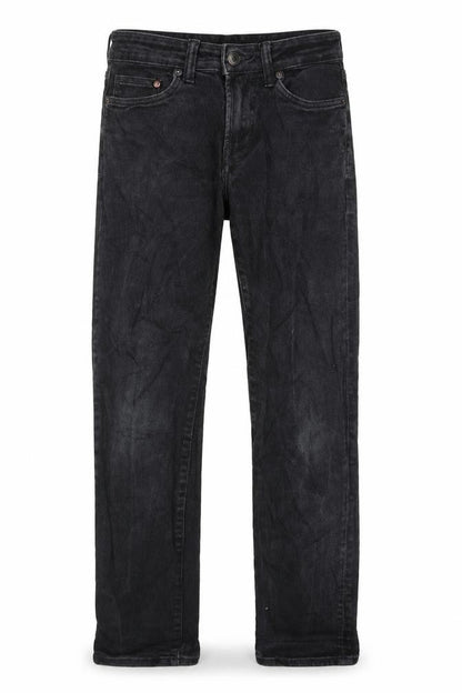 Mens UK Size 28 in H&M Regular Fit Straight Black Jeans