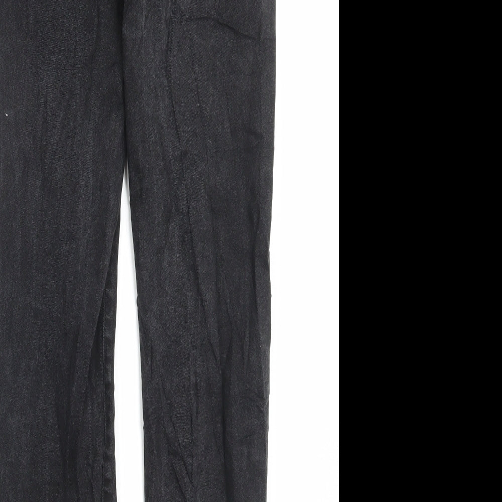 H&M Mens Black Cotton Straight Jeans Size 28 in L32 in Regular Button