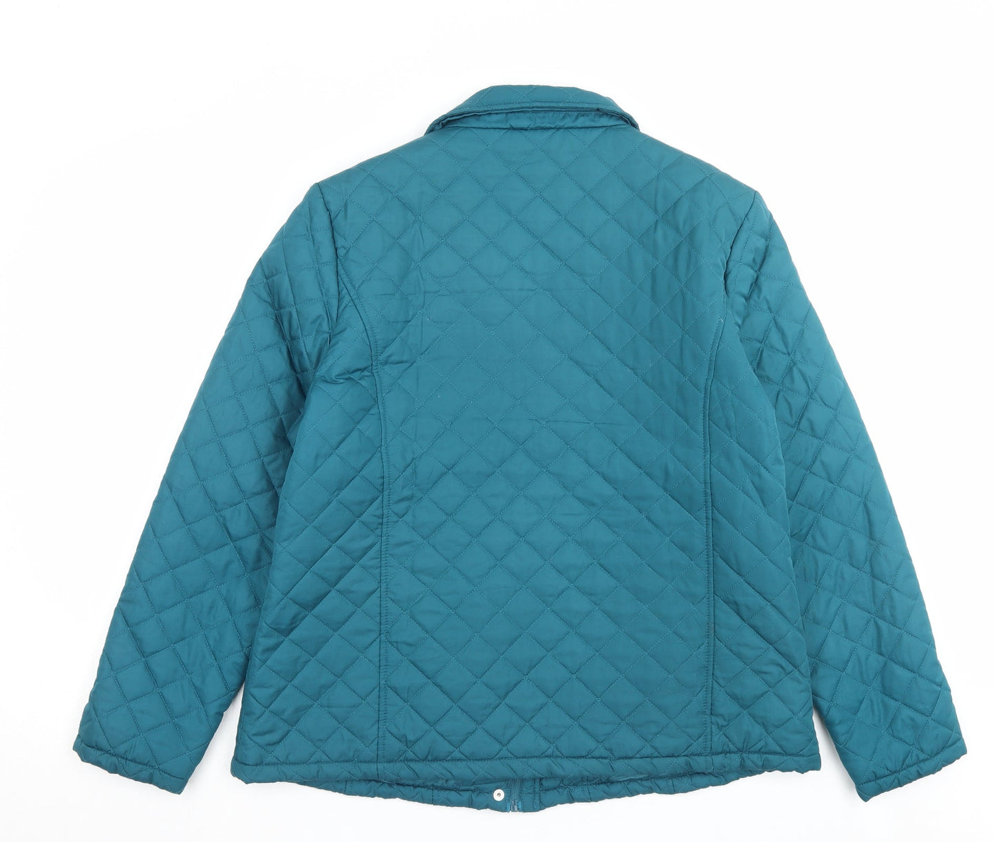 Originals Womens Blue Quilted Jacket Size 10 Zip
