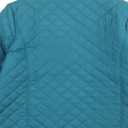 Originals Womens Blue Quilted Jacket Size 10 Zip