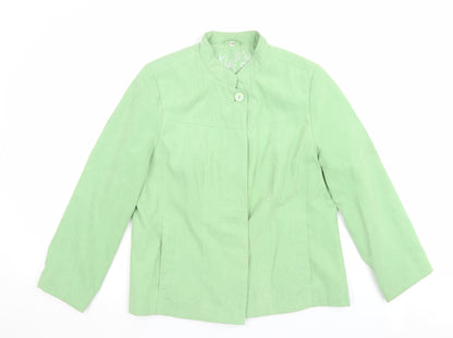 Klass Womens Green Jacket Size 14 Button