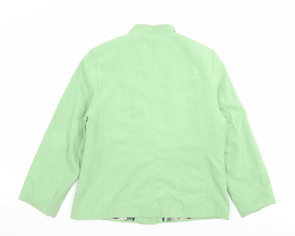 Klass Womens Green Jacket Size 14 Button