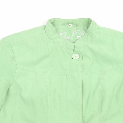 Klass Womens Green Jacket Size 14 Button
