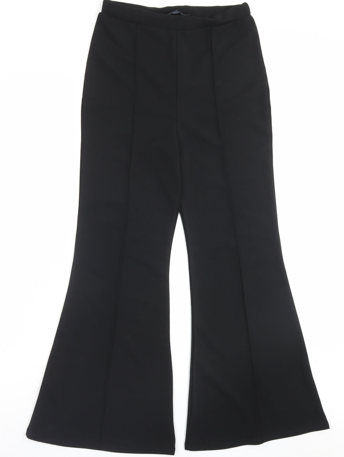 Cameo Rose Womens Black Polyester Trousers Size 12 L28 in Regular
